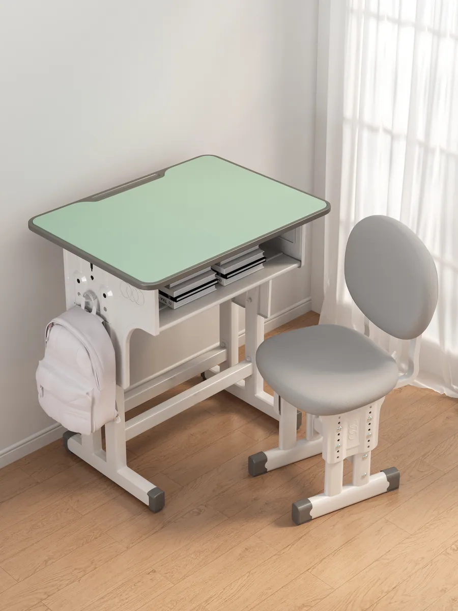 Dual-Column S Series School Desk Set, Premium